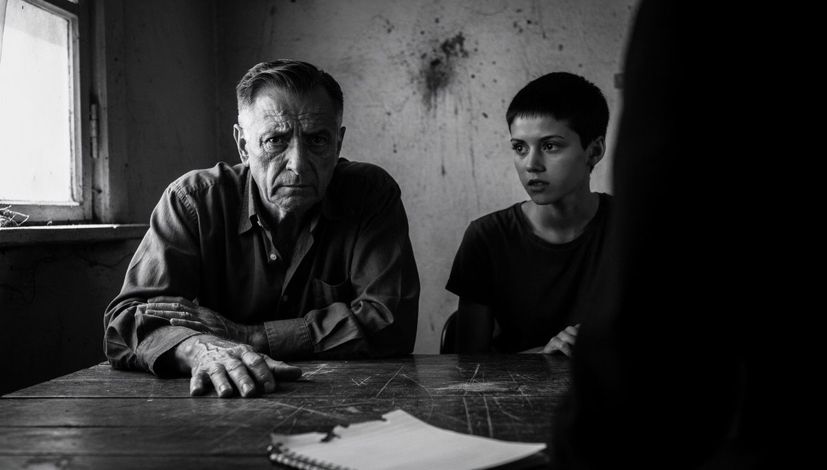 Two people in eye contact during a constructive feedback conversation