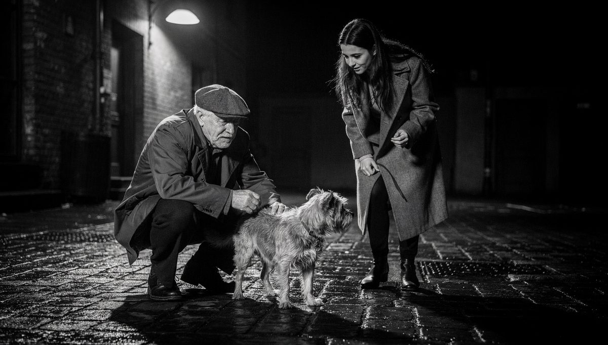Man and woman connecting over dog, social icebreakers children and pets