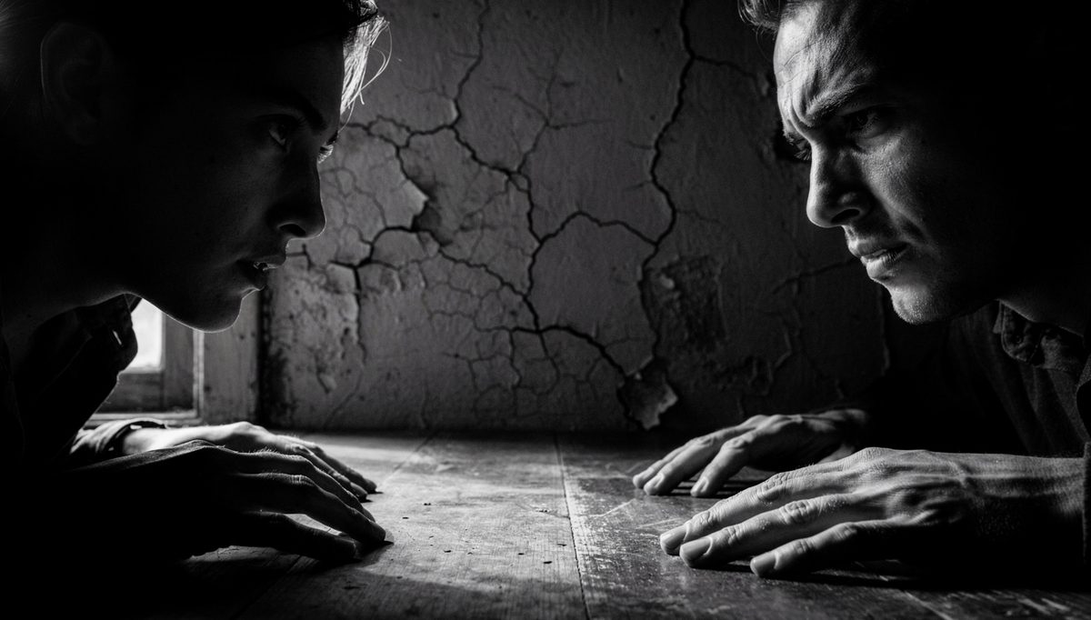 Neurodivergent eye contact between two people in close conversation