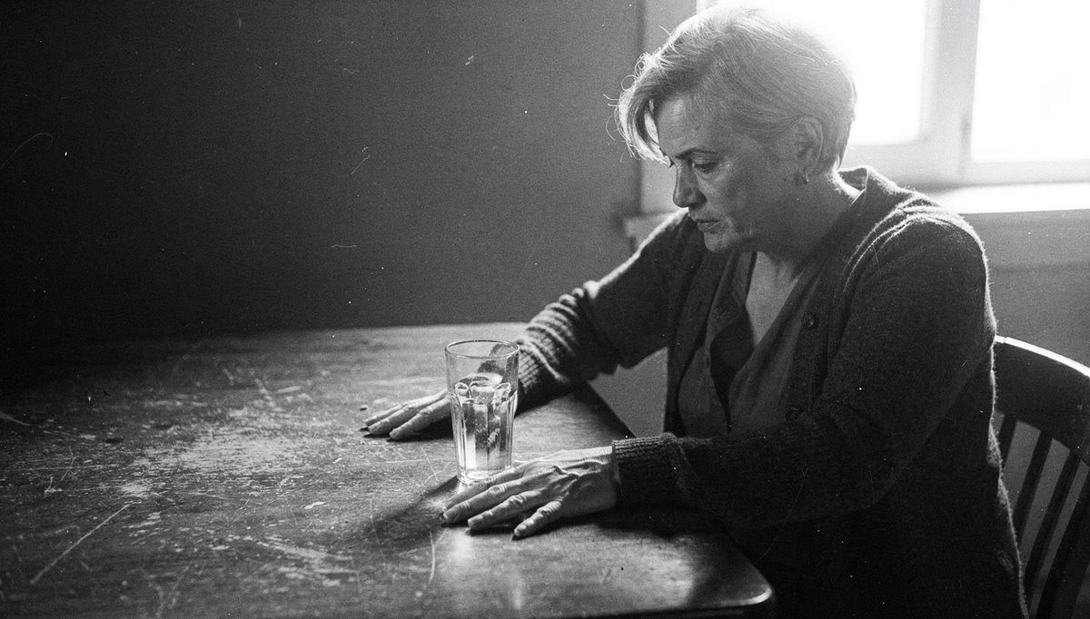 Woman sitting alone, tolerating toxic traits in silence