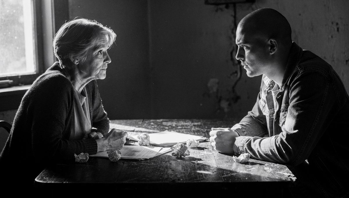 Two people facing each other exposing self-awareness blind spots in conversation