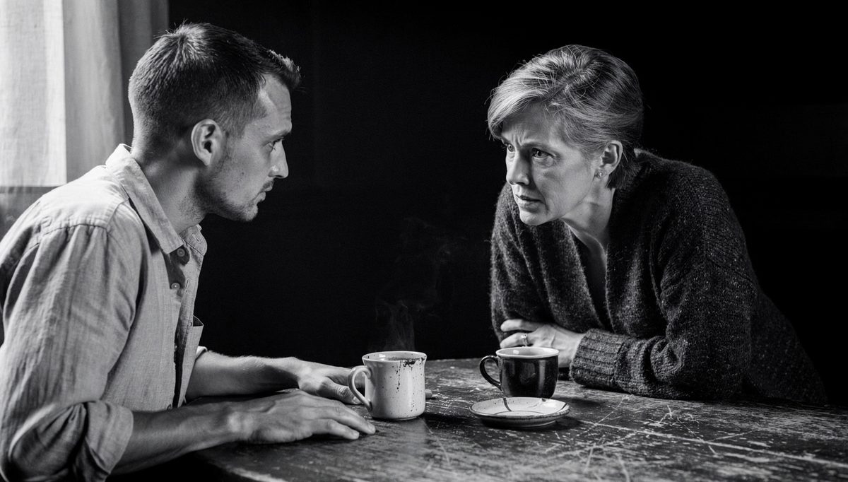 Two colleagues giving feedback across cultures at a table
