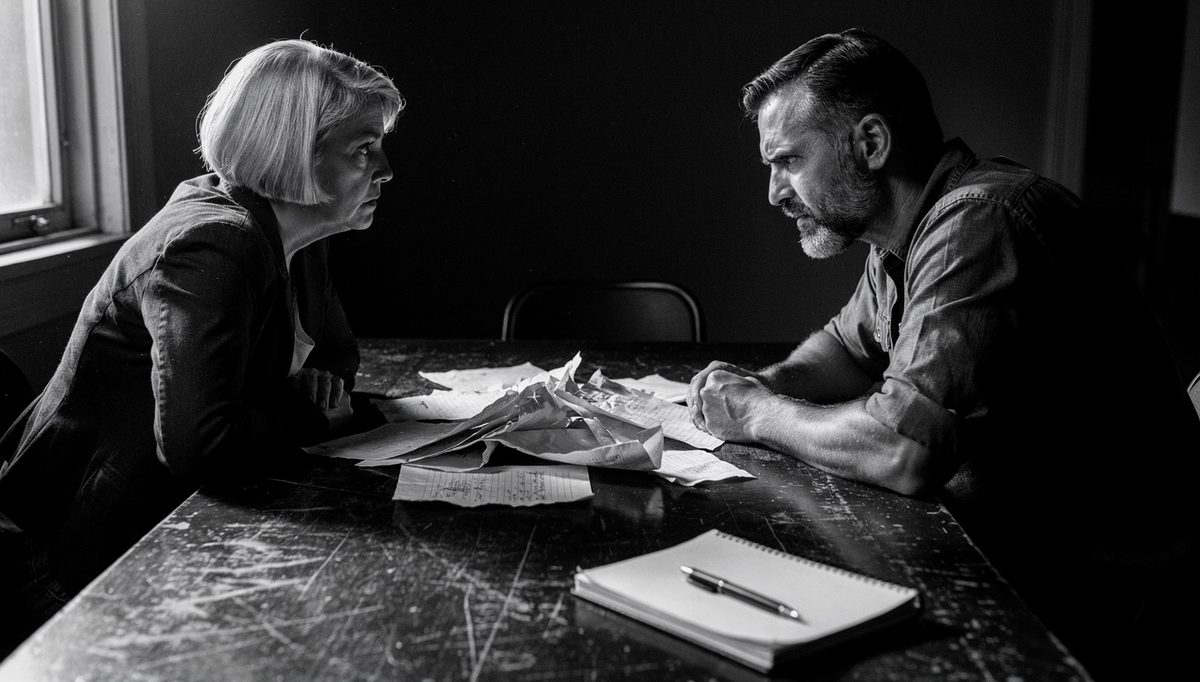 Two colleagues in tense feedback conversation, give feedback effectively