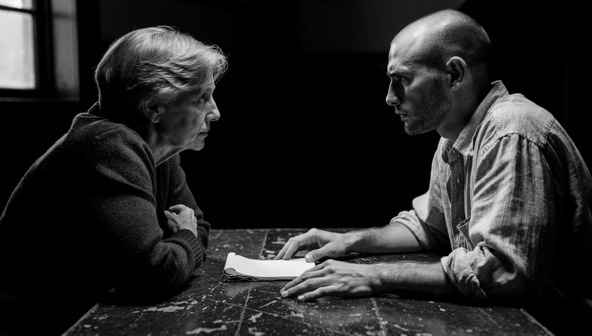 Two colleagues using the D.E.A.L. method to resolve feedback disagreement