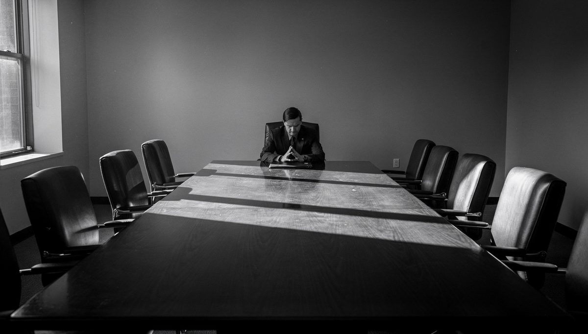 Person isolated at table showing icebreaker mistakes defensiveness response