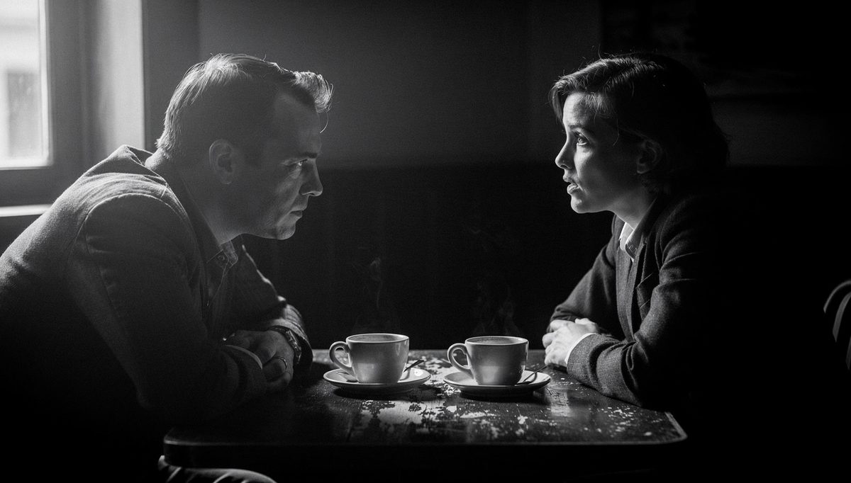 Two people in close conversation, icebreakers one-on-one setting