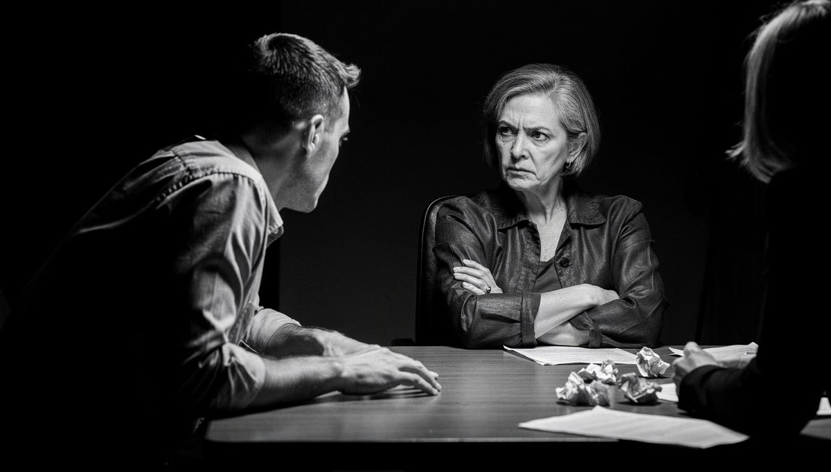 Two colleagues in tense standoff showing toxic traits examples