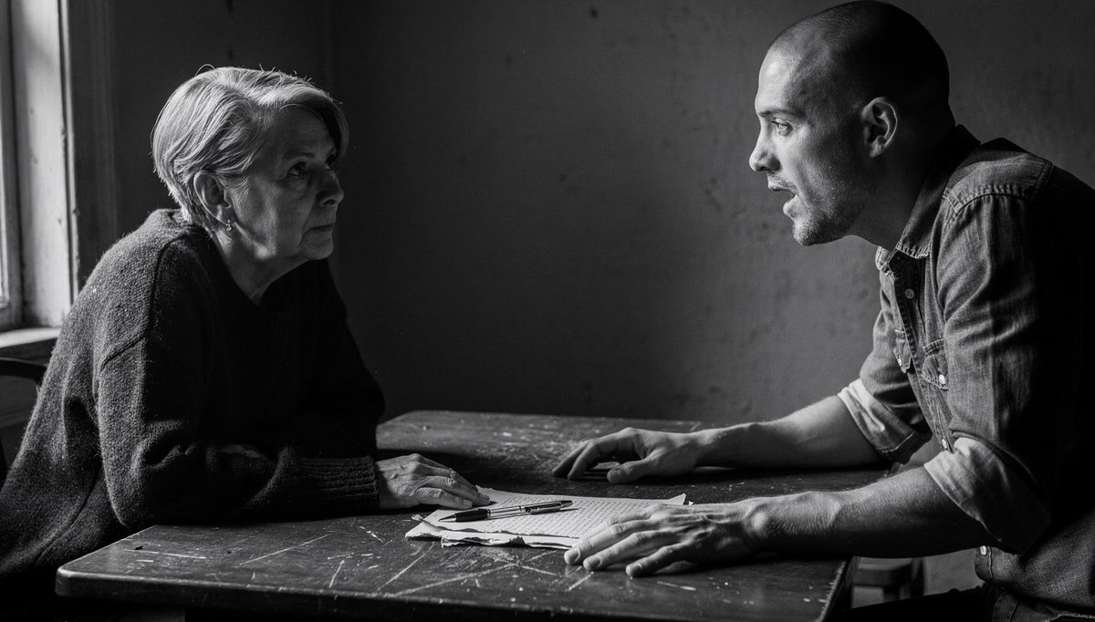 Two people at a table exchanging honest team feedback