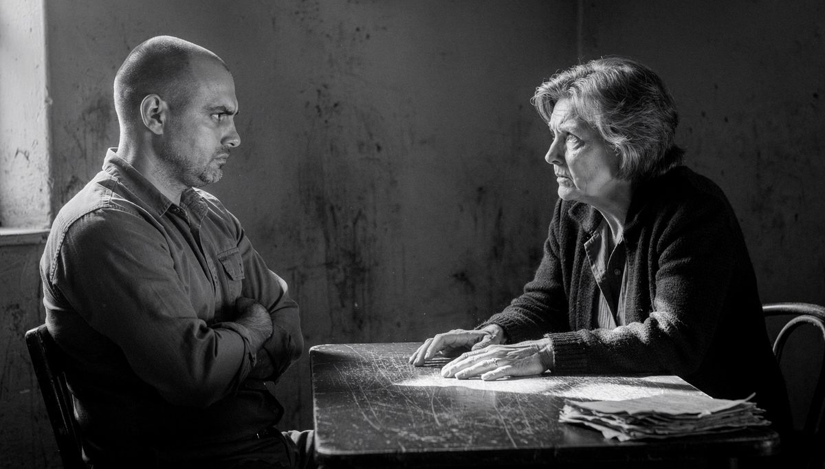 Two people in tense conversation about toxic behavior scripts