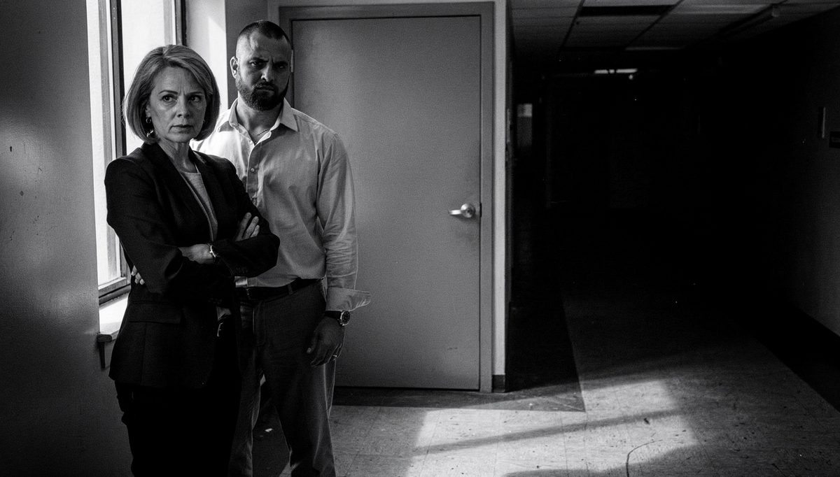 Two colleagues in tense standoff showing amygdala hijack team response