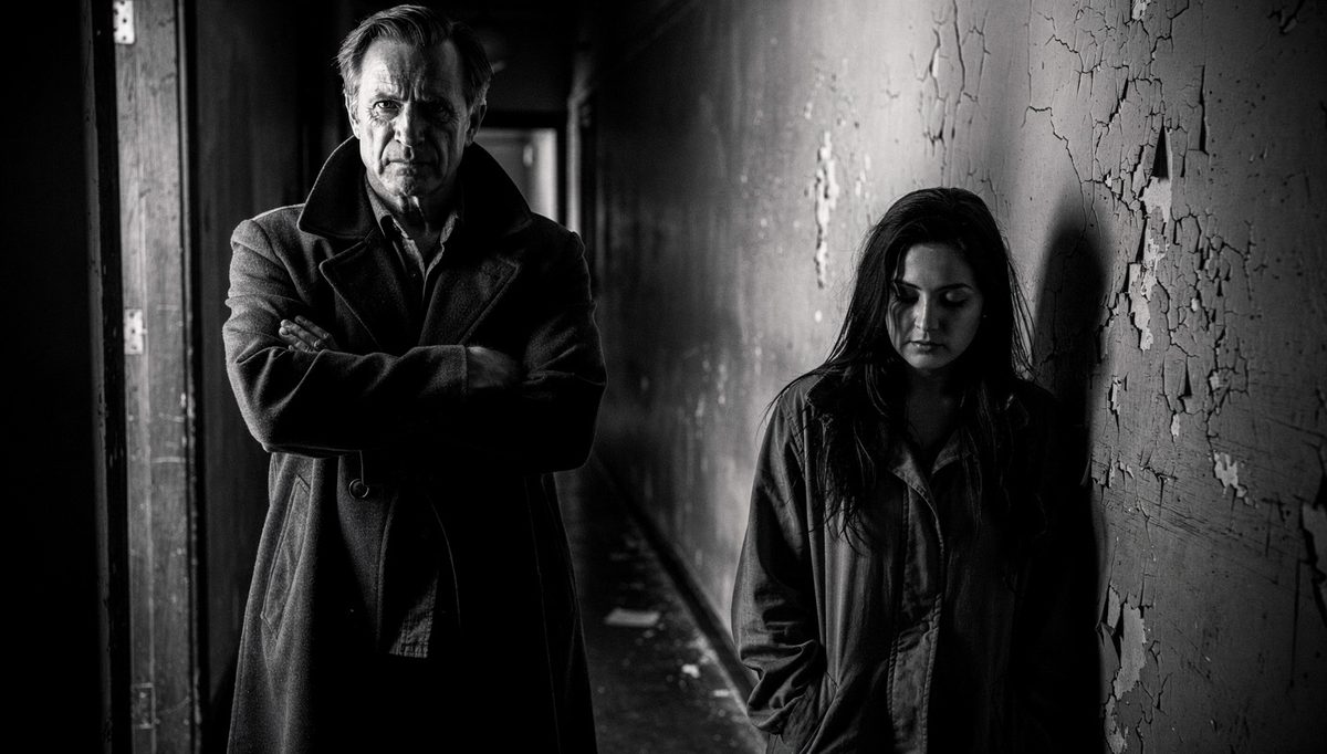 Two figures in tense standoff illustrating toxic traits passive dynamic