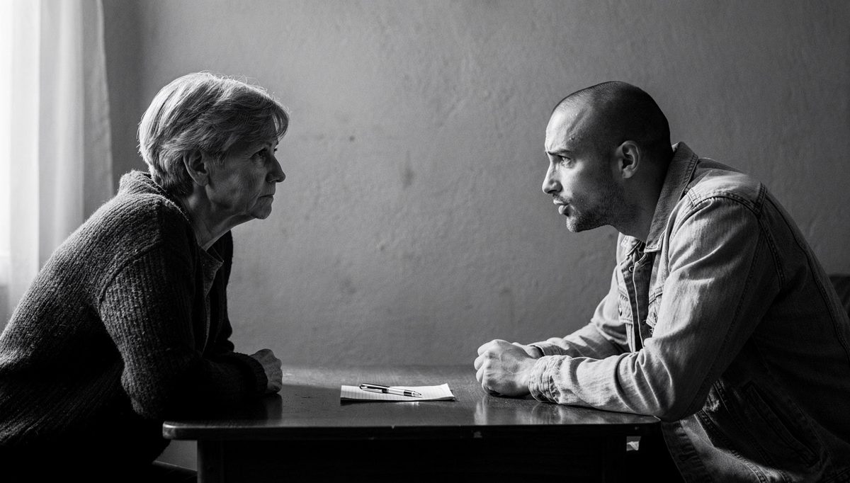 Two colleagues in direct conversation illustrating psychological safety