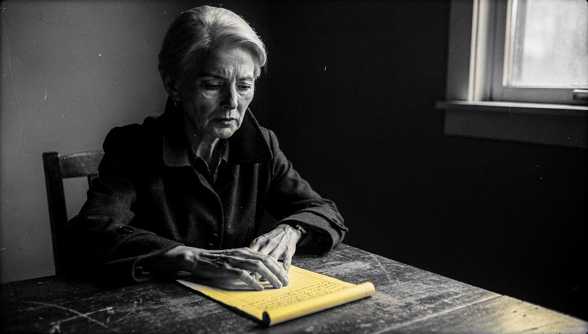 Woman preparing notes before confronting toxic traits at work